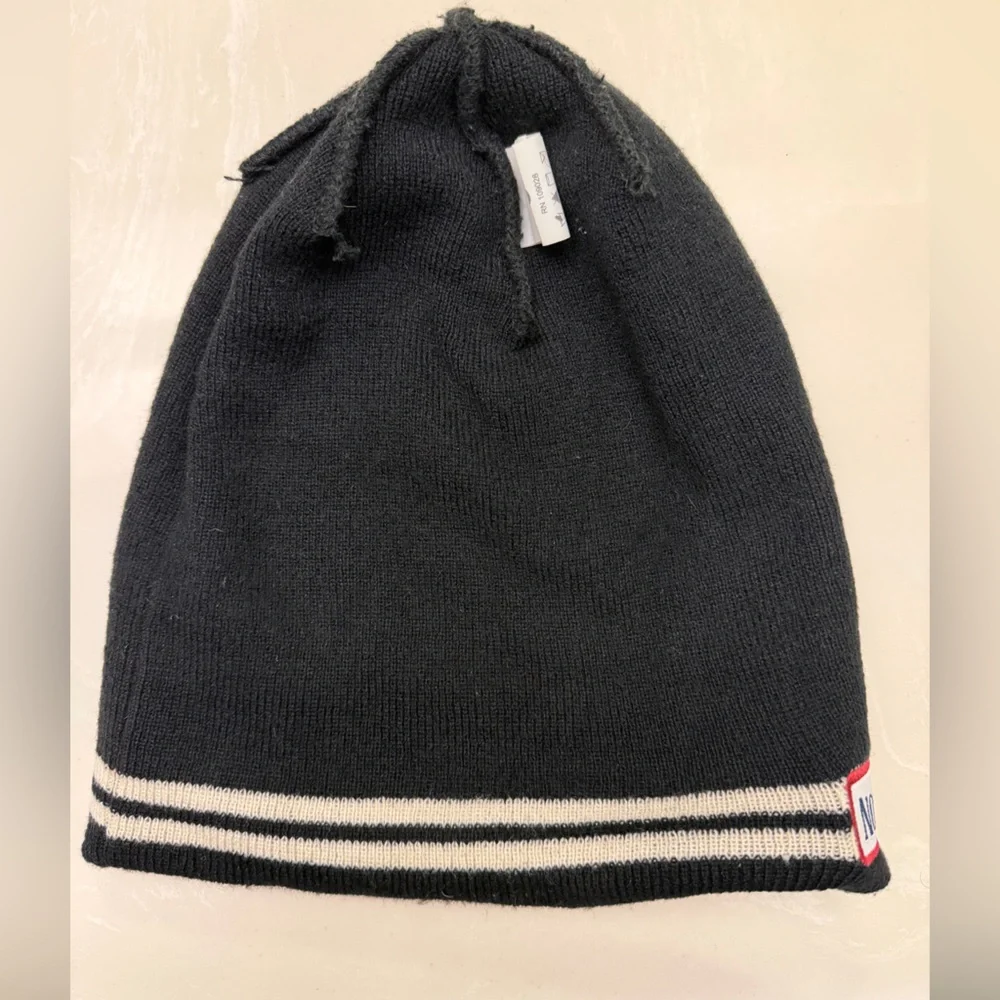 True Religion Beanie - Cuffed Winter Knit Cap with Stitched Yarn Horseshoe Logo